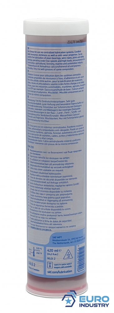 pics/skf/LGLS 2/skf-lgls-2-high-viscosity-calcium-lubricating-grease-nlgi-2-kp2k-20-cartridge-420ml-back-l.jpg